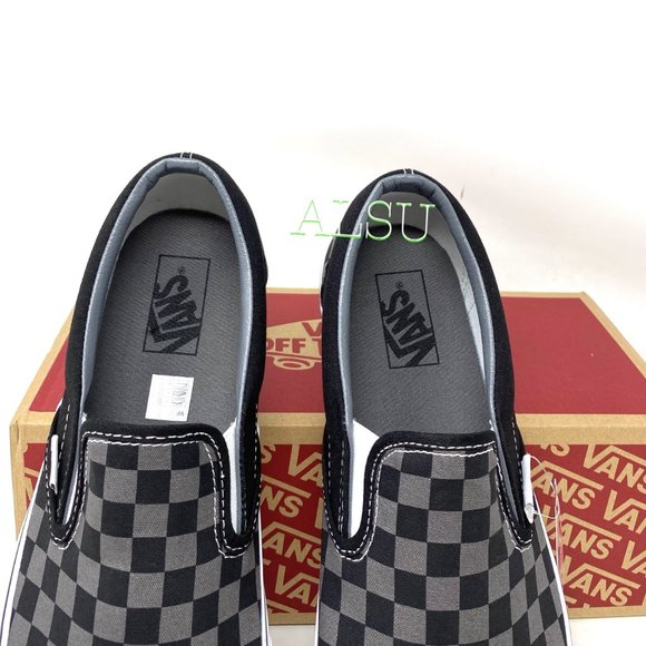 VANS Classic Slip-On Black Pewter Checkerboard Men - Picture 4 of 9